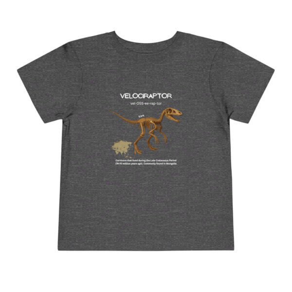 Velociraptor Fossil Fun Toddler T-Shirt | Dinosaur Paleontology Tee for Kids | STEM Learning Shirt - Image 14