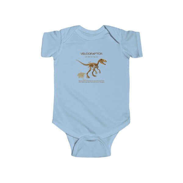 Velociraptor Paleontologist Infant Bodysuit | Funny STEM Baby Outfit for Girls | Science Baby Shower Gift - Image 5