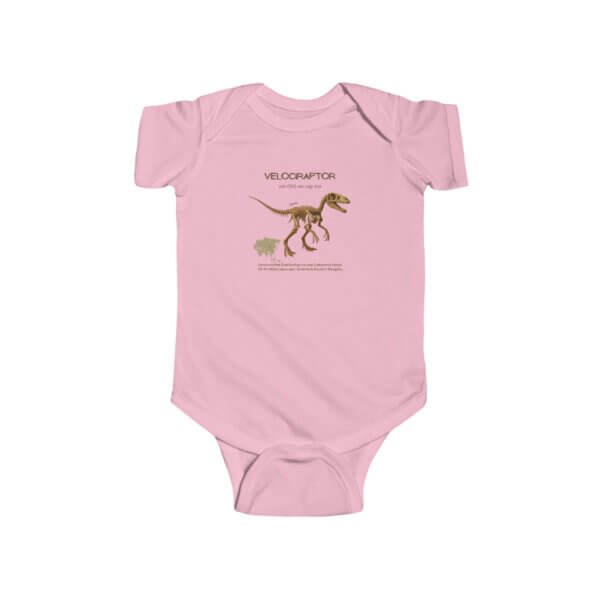 Velociraptor Paleontologist Infant Bodysuit | Funny STEM Baby Outfit for Girls | Science Baby Shower Gift - Image 11