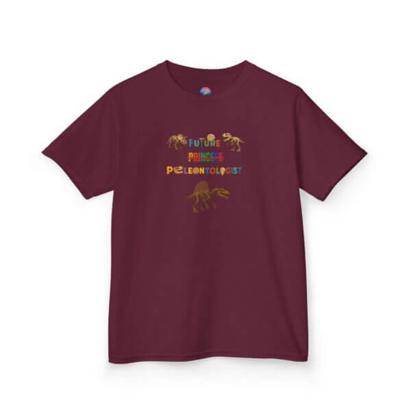 Future Paleontologist Kids T-Shirt | Funny STEM Tee with Strikethrough Princess Design | Heavy Cotton Science Shirt - Image 19
