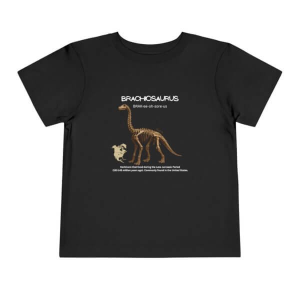 Brachiosaurus Fossil Fun Toddler T-Shirt | Dinosaur Paleontology Tee for Kids | STEM Learning Shirt - Image 9