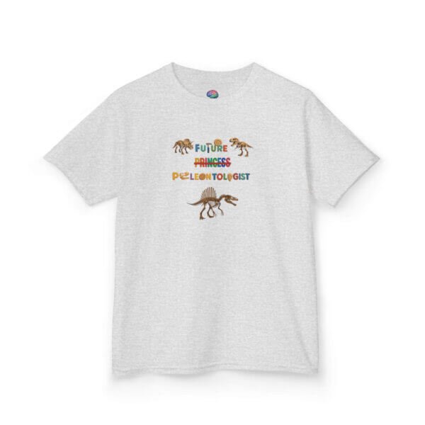Future Paleontologist Kids T-Shirt | Funny STEM Tee with Strikethrough Princess Design | Heavy Cotton Science Shirt - Image 11
