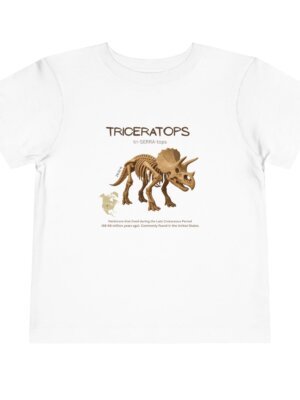 Triceratops Fossil Fun Toddler T-Shirt | Dinosaur Paleontology Tee for Kids | STEM Learning Shirt