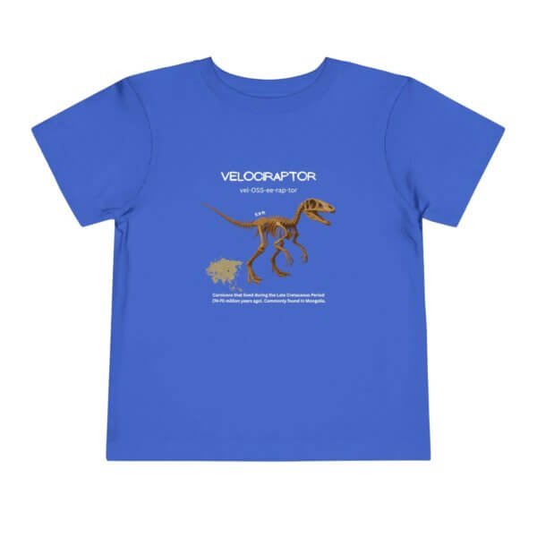 Velociraptor Fossil Fun Toddler T-Shirt | Dinosaur Paleontology Tee for Kids | STEM Learning Shirt - Image 11
