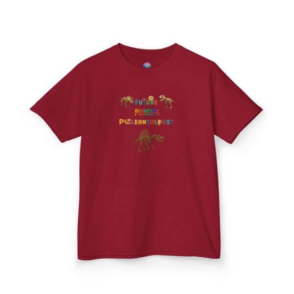 Future Paleontologist Kids T-Shirt | Funny STEM Tee with Strikethrough Princess Design | Heavy Cotton Science Shirt - Image 75