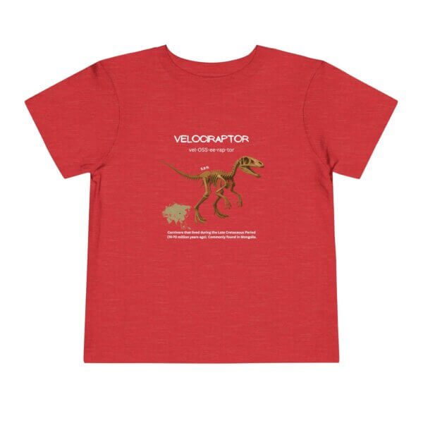 Velociraptor Fossil Fun Toddler T-Shirt | Dinosaur Paleontology Tee for Kids | STEM Learning Shirt - Image 16