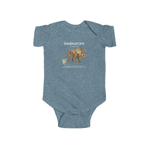 Triceratops Infant Bodysuit | Cute Dinosaur Baby Outfit | Paleontology-Inspired Baby Shower Gift - Image 6