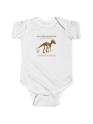 Pachycephalosaurus Paleontologist Infant Bodysuit | Funny STEM Baby Outfit for Girls | Science Baby Shower Gift