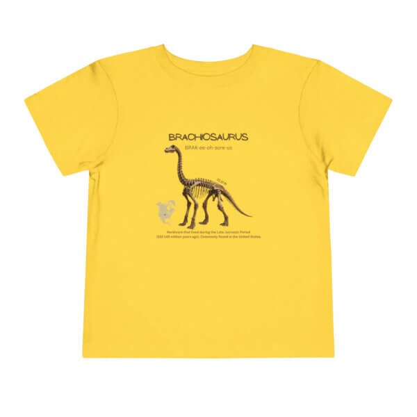 Brachiosaurus Fossil Fun Toddler T-Shirt | Dinosaur Paleontology Tee for Kids | STEM Learning Shirt - Image 21