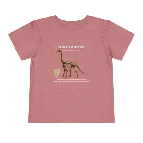 Brachiosaurus Fossil Fun Toddler T-Shirt | Dinosaur Paleontology Tee for Kids | STEM Learning Shirt - Image 5