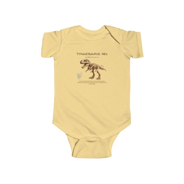 Tyrannosaurus Rex Paleontologist Infant Bodysuit | Funny STEM Baby Outfit for Girls | Science Baby Shower Gift - Image 4