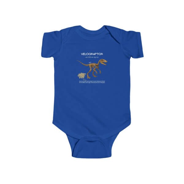 Velociraptor Paleontologist Infant Bodysuit | Funny STEM Baby Outfit for Girls | Science Baby Shower Gift - Image 8