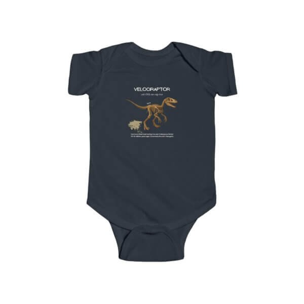 Velociraptor Paleontologist Infant Bodysuit | Funny STEM Baby Outfit for Girls | Science Baby Shower Gift - Image 9