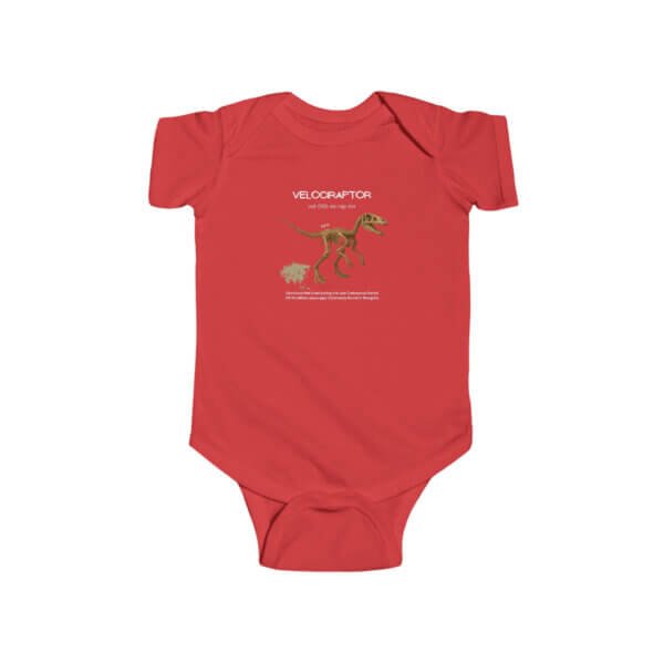 Velociraptor Paleontologist Infant Bodysuit | Funny STEM Baby Outfit for Girls | Science Baby Shower Gift - Image 12