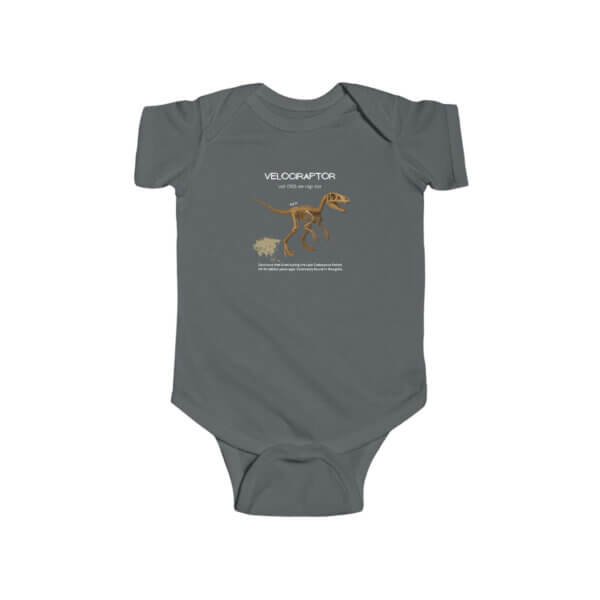 Velociraptor Paleontologist Infant Bodysuit | Funny STEM Baby Outfit for Girls | Science Baby Shower Gift - Image 7
