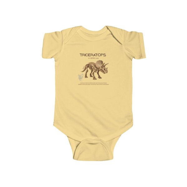 Triceratops Infant Bodysuit | Cute Dinosaur Baby Outfit | Paleontology-Inspired Baby Shower Gift - Image 4