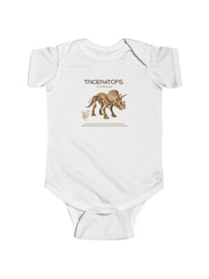 Triceratops Infant Bodysuit | Cute Dinosaur Baby Outfit | Paleontology-Inspired Baby Shower Gift