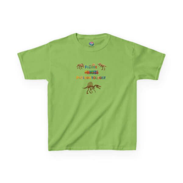 Future Paleontologist Kids T-Shirt | Funny STEM Tee with Strikethrough Princess Design | Heavy Cotton Science Shirt - Image 25