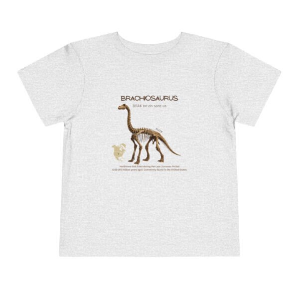 Brachiosaurus Fossil Fun Toddler T-Shirt | Dinosaur Paleontology Tee for Kids | STEM Learning Shirt - Image 33