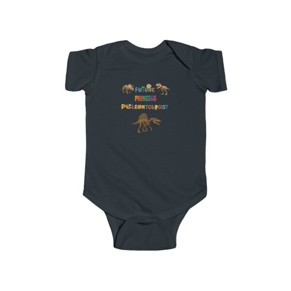 Future Princess (Strikethrough) Paleontologist Infant Bodysuit | Funny STEM Baby Outfit for Girls | Science Baby Shower Gift - Image 8