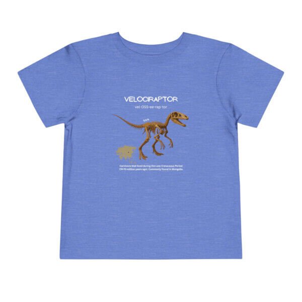 Velociraptor Fossil Fun Toddler T-Shirt | Dinosaur Paleontology Tee for Kids | STEM Learning Shirt - Image 10