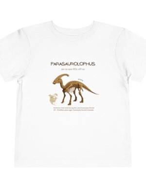 Parasaurolophus Fossil Fun Toddler T-Shirt | Dinosaur Paleontology Tee for Kids | STEM Learning Shirt