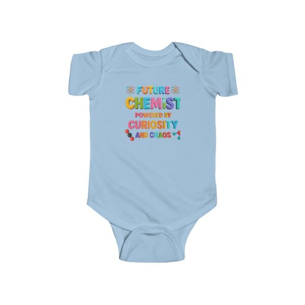 Future Chemist Infant Bodysuit | Powered by Curiosity & Chaos | Funny STEM Baby Outfit | Science-Themed Onesie - Image 7