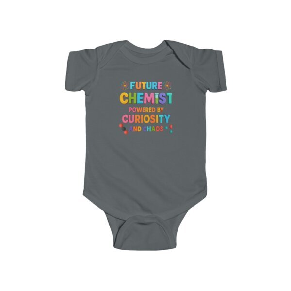 Future Chemist Infant Bodysuit | Powered by Curiosity & Chaos | Funny STEM Baby Outfit | Science-Themed Onesie - Image 10