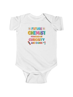 Future Chemist Infant Bodysuit | Powered by Curiosity & Chaos | Funny STEM Baby Outfit | Science-Themed Onesie