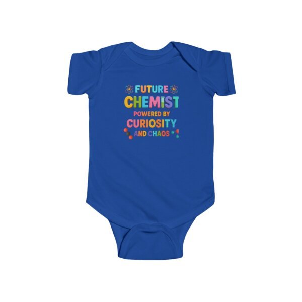 Future Chemist Infant Bodysuit | Powered by Curiosity & Chaos | Funny STEM Baby Outfit | Science-Themed Onesie - Image 13