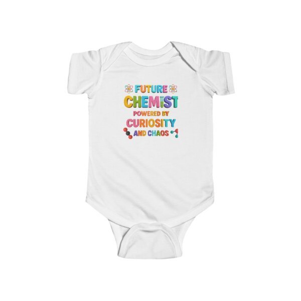 Future Chemist Infant Bodysuit | Powered by Curiosity & Chaos | Funny STEM Baby Outfit | Science-Themed Onesie