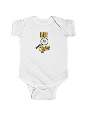 Bee Curious Infant Bodysuit | STEM-Inspired Baby Outfit | Cute Bee Under Magnifying Glass Design