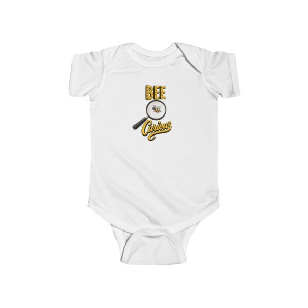 Bee Curious Infant Bodysuit | STEM-Inspired Baby Outfit | Cute Bee Under Magnifying Glass Design
