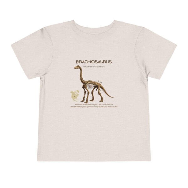 Brachiosaurus Fossil Fun Toddler T-Shirt | Dinosaur Paleontology Tee for Kids | STEM Learning Shirt - Image 17