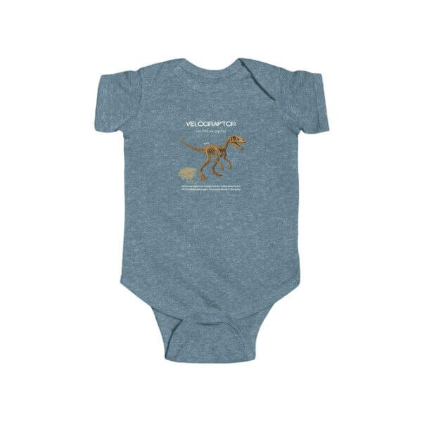 Velociraptor Paleontologist Infant Bodysuit | Funny STEM Baby Outfit for Girls | Science Baby Shower Gift - Image 6