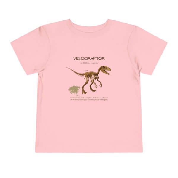 Velociraptor Fossil Fun Toddler T-Shirt | Dinosaur Paleontology Tee for Kids | STEM Learning Shirt - Image 15