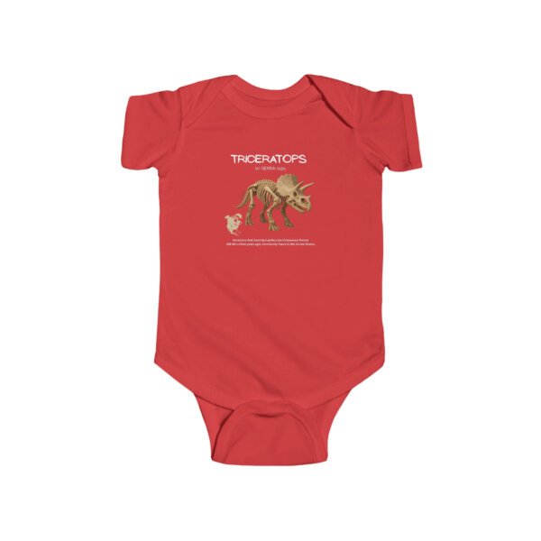 Triceratops Infant Bodysuit | Cute Dinosaur Baby Outfit | Paleontology-Inspired Baby Shower Gift - Image 12