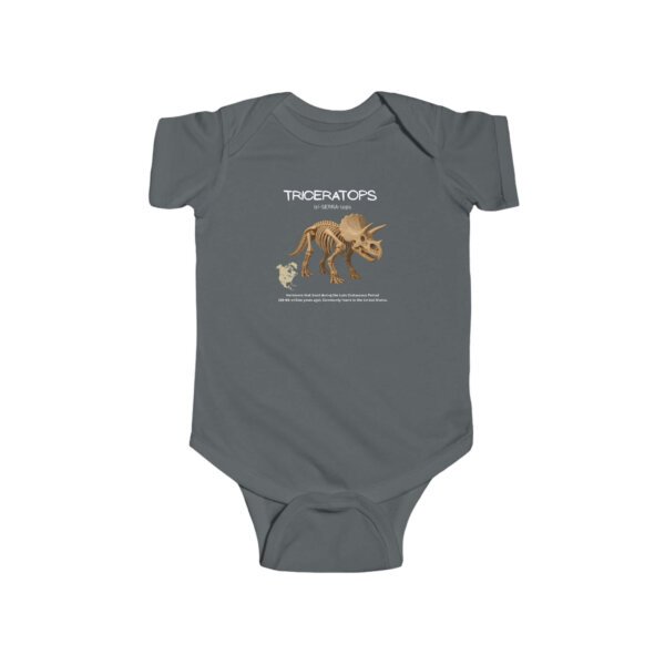 Triceratops Infant Bodysuit | Cute Dinosaur Baby Outfit | Paleontology-Inspired Baby Shower Gift - Image 7
