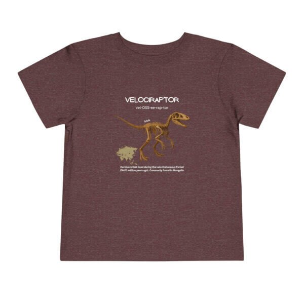 Velociraptor Fossil Fun Toddler T-Shirt | Dinosaur Paleontology Tee for Kids | STEM Learning Shirt - Image 17