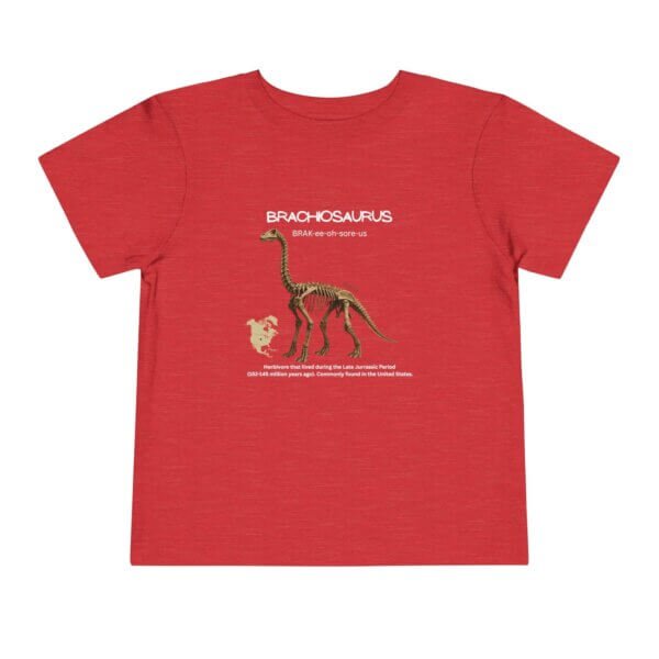 Brachiosaurus Fossil Fun Toddler T-Shirt | Dinosaur Paleontology Tee for Kids | STEM Learning Shirt - Image 61