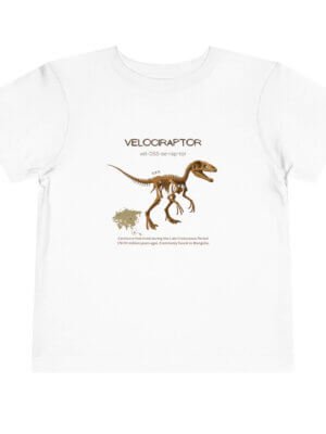 Velociraptor Fossil Fun Toddler T-Shirt | Dinosaur Paleontology Tee for Kids | STEM Learning Shirt