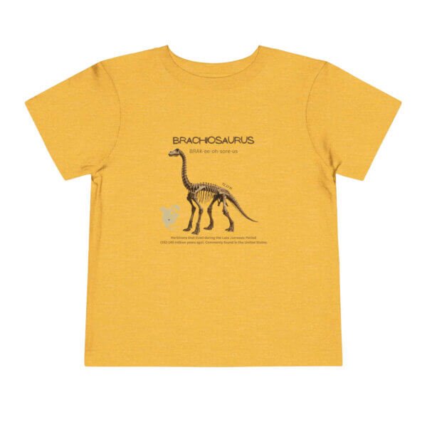 Brachiosaurus Fossil Fun Toddler T-Shirt | Dinosaur Paleontology Tee for Kids | STEM Learning Shirt - Image 25